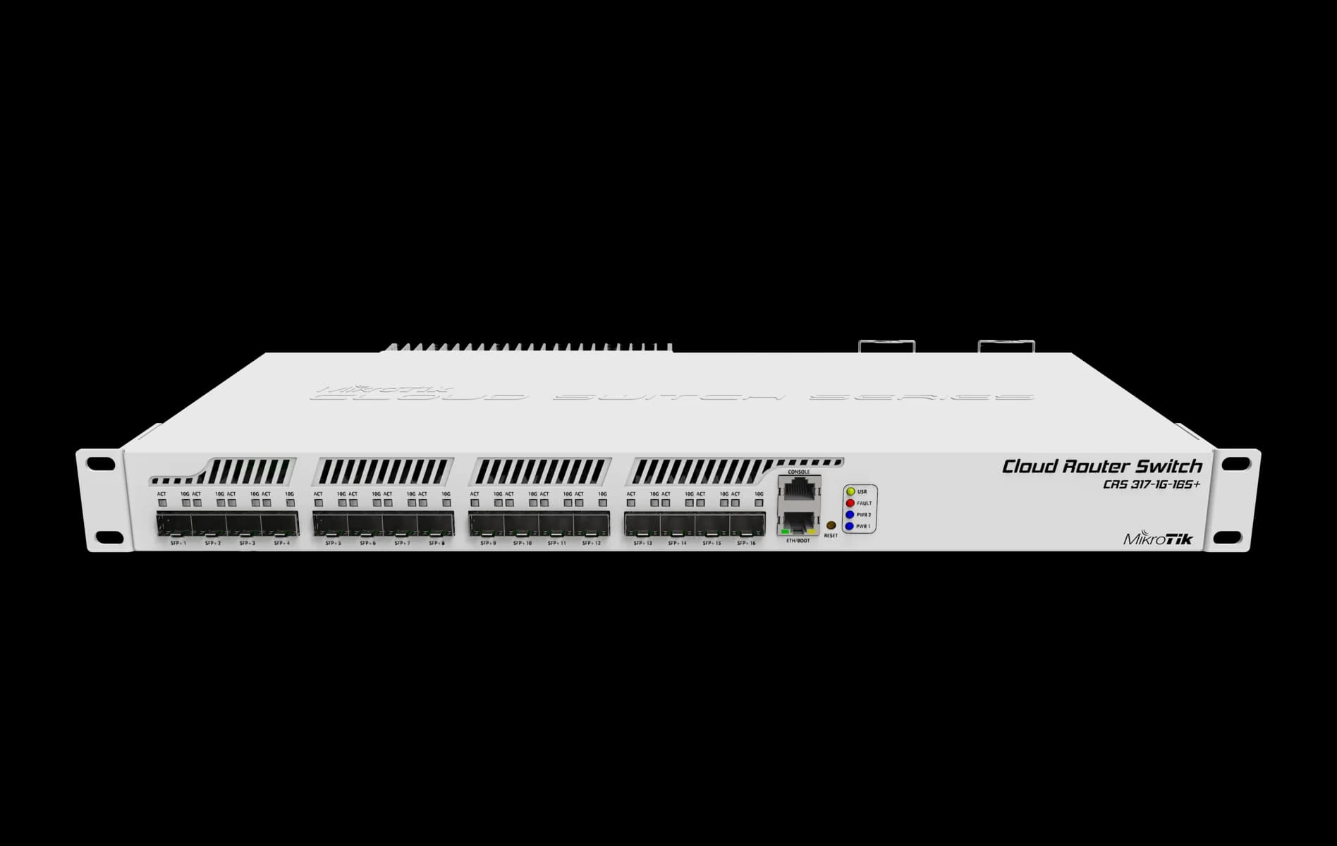 MikroTik CRS317-1G-16S+RM — official front product photo